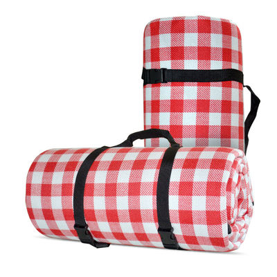 180*200 dywanik piknikowy bardzo duży koc piknikowy czerwony i biały