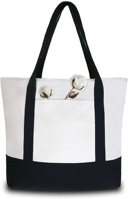 Białe eko płócienne torby z przezroczystym LGO Piękne zdjęcia Prosty styl