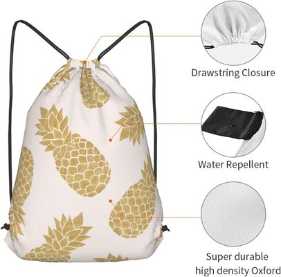 Pineapple Gold Gym Wodoodporny plecak ze sznurkiem do jogi Sport Travel