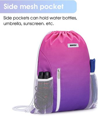 Wodoodporny plecak ze sznurkiem Torba Sport Gym Sackpack z kieszeniami z siatki