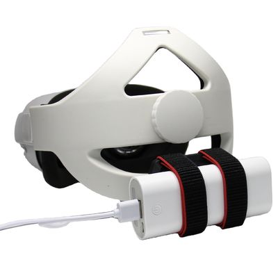 Regulowany tylny pasek na baterię Power Bank wspornik mocujący do Oculus Quest 2 mobilny uchwyt baterii do zestawu słuchawkowego VR Quest 2