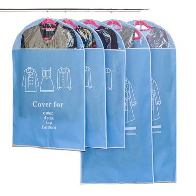 Składana torba do przechowywania odzieży z włókniny Zipper Top Plastikowe torby do czyszczenia na sucho