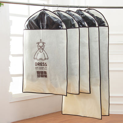 Składana torba do przechowywania odzieży z włókniny Zipper Top Plastikowe torby do czyszczenia na sucho