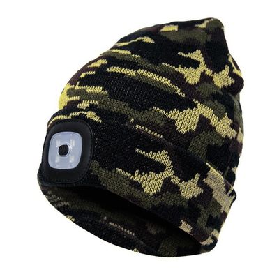 Cena fabryczna LED oświetlona czapka czapka hip-hopowa męska czapka z dzianiny zimowa ciepła polowanie Camping czapka do biegania prezenty dla kobiety mężczyzna