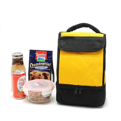 Klasyczna szaro-brązowa seria termoizolacyjna torba z materiału termoizolacyjnego na lunch utrzymująca świeżość izolowana torba termoizolacyjna 3 bu