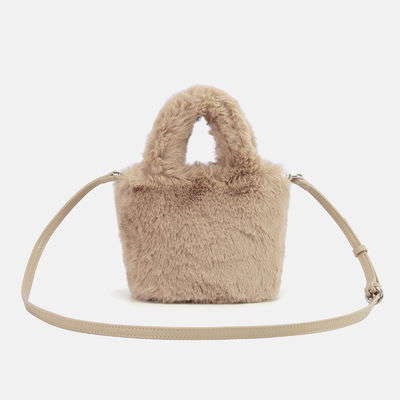 Modne zimowe ciepłe pluszowe torby na ramię dla kobiet torby na ramię Crossbody Trend Designer puszyste torebki i portmonetki ze sztucznego futra