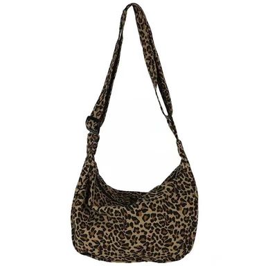 Moda Leopard Print Ekologiczne torby płócienne Zebra Design Lady Pojedyncza torba na ramię o dużej pojemności