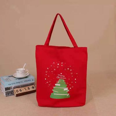 2021 gorąca sprzedaż promocyjna spersonalizowana świąteczna płócienna torba z grubej bawełny wielokrotnego użytku torba na zakupy Santa torebka prezent dla dzieci