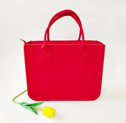 Hurtowa eko promocyjna na zamówienie ręcznie robiona poliestrowa filcowa torba na zakupy prezent dla kobiety