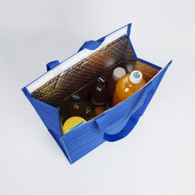 Modna przenośna, nadająca się do recyklingu torba termoizolacyjna z włókniny pp podróżna izolowana torba na dostawę żywności termiczna torba na lunch wielokrotnego użytku