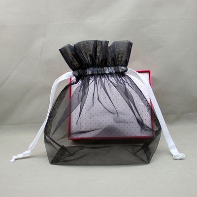 Składane siatkowe nylonowe torby ze sznurkiem Przenośne Małe na prezent