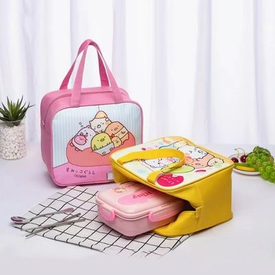 Cartoon Kids Lunch Cooler Bag Płótno Wodoodporna Urocza izolacja termiczna