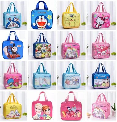 Cartoon Kids Lunch Cooler Bag Płótno Wodoodporna Urocza izolacja termiczna