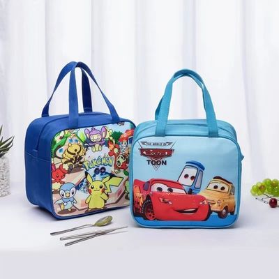 Cartoon Kids Lunch Cooler Bag Płótno Wodoodporna Urocza izolacja termiczna