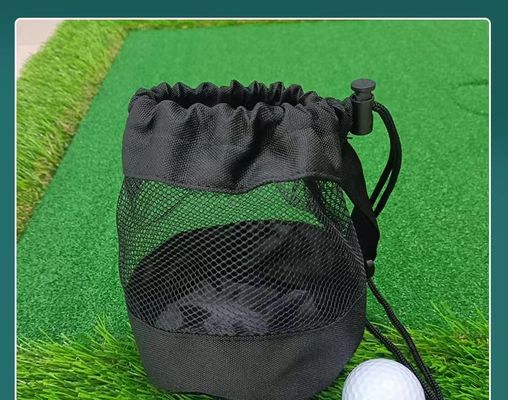 Poliestrowa sportowa torba ze sznurkiem Kieszeń z siatki Kieszeń z siatki do przechowywania piłki tenisowej do golfa