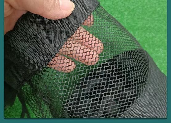 Poliestrowa sportowa torba ze sznurkiem Kieszeń z siatki Kieszeń z siatki do przechowywania piłki tenisowej do golfa