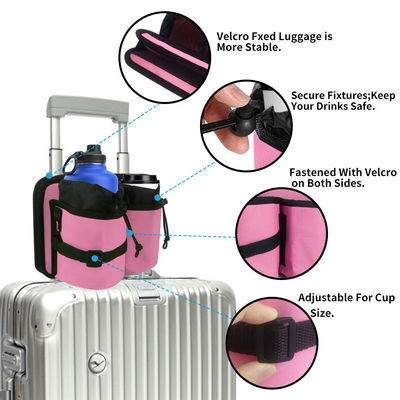 Bagażowy uchwyt na kubek podróżny Trwała wolna ręka pasuje do wszystkich uchwytów walizki