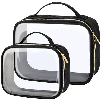 Kosmetyczka z uchwytem Duże otwarcie Przezroczyste Kosmetyczki Fit Carry-on