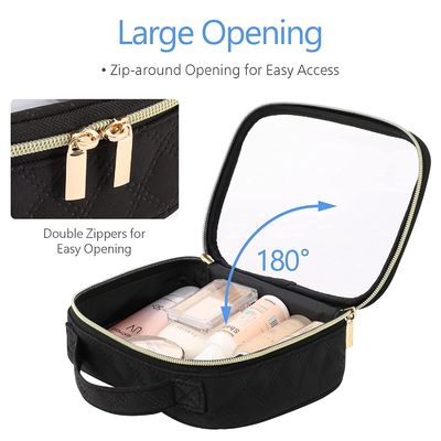 Kosmetyczka z uchwytem Duże otwarcie Przezroczyste Kosmetyczki Fit Carry-on