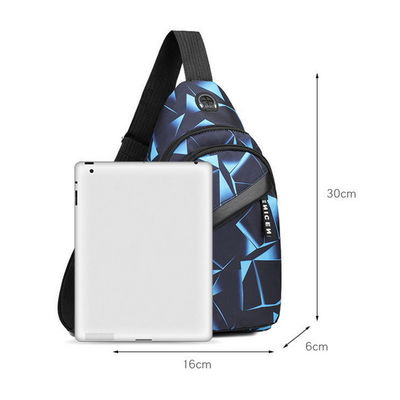 Męska torba na klatkę piersiową z zabezpieczeniem przed kradzieżą, krótka podróż, posłańcy, torby USB do ładowania Crossbody