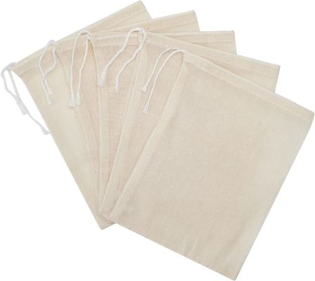 Lekkie bawełniane torby ze sznurkiem 5x7 cali na artykuły domowe na wesele