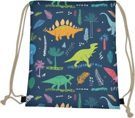 Cartoon Dinosaur Boys School Bag Lekki przenośny dinozaur Gym Torby ze sznurkiem do podróży sportowych