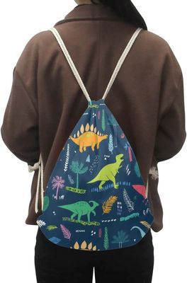 Cartoon Dinosaur Boys School Bag Lekki przenośny dinozaur Gym Torby ze sznurkiem do podróży sportowych