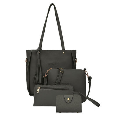 4 sztuk / zestaw Kobiety PU Torba Crossbody Zestaw Skórzane torby na ramię Torebka damska