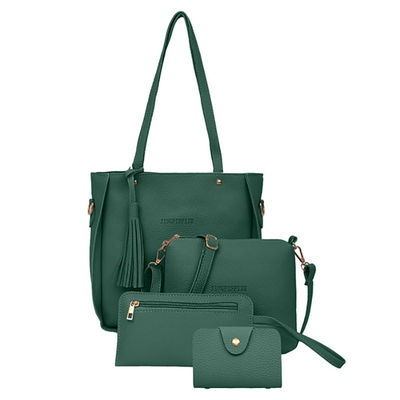 4 sztuk / zestaw Kobiety PU Torba Crossbody Zestaw Skórzane torby na ramię Torebka damska