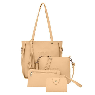 4 sztuk / zestaw Kobiety PU Torba Crossbody Zestaw Skórzane torby na ramię Torebka damska