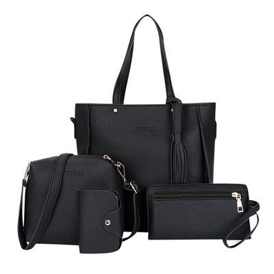 4 sztuk / zestaw Kobiety PU Torba Crossbody Zestaw Skórzane torby na ramię Torebka damska