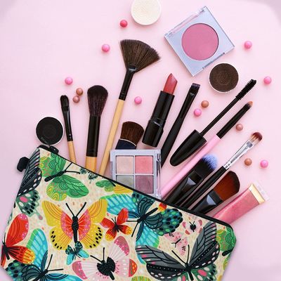 Miękkie trwałe kosmetyczki dla kobiet Mała kolorowa motylkowa kosmetyczka Kosmetyczka Akcesoria Organizer Zipper