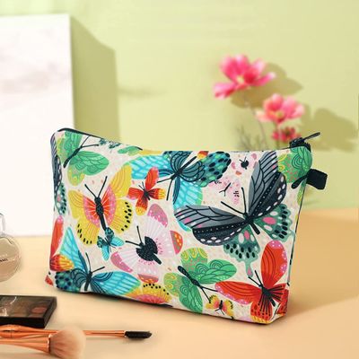 Miękkie trwałe kosmetyczki dla kobiet Mała kolorowa motylkowa kosmetyczka Kosmetyczka Akcesoria Organizer Zipper