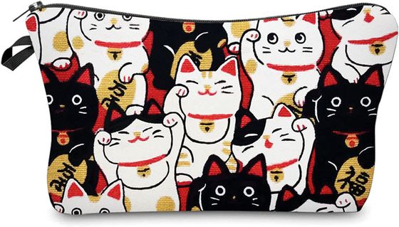 Kosmetyczka Lucky Cat dla kobiet Torby do makijażu Travel Wodoodporna kosmetyczka Organizer na akcesoria