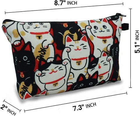 Kosmetyczka Lucky Cat dla kobiet Torby do makijażu Travel Wodoodporna kosmetyczka Organizer na akcesoria