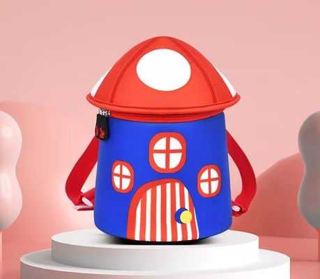 Grzyb kształt Torba edukacyjna 3D z neoprenu SBR plecak dla dzieci miękka torba przedszkolna lekki plecak dla dziewczynki