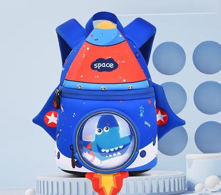 Rocket Shape SBR Plecak dziecięcy 3D Neoprenowa torba edukacyjna 31 * 24 * 15 cm