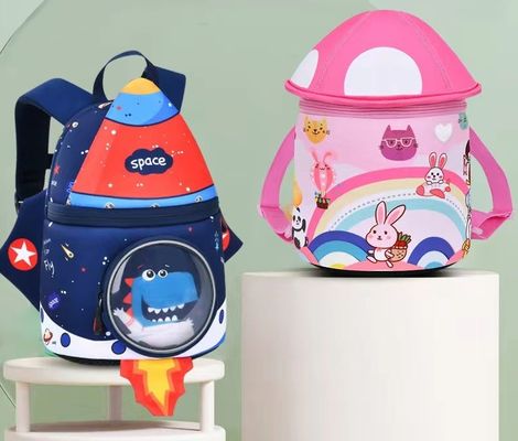 Rocket Shape SBR Plecak dziecięcy 3D Neoprenowa torba edukacyjna 31 * 24 * 15 cm