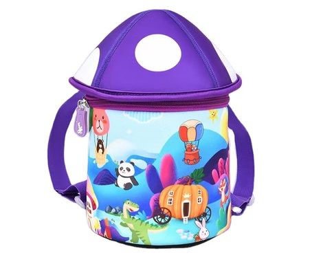 Mushroom 3D Neoprenowa torba edukacyjna SBR Plecak dla dzieci Miękka torba przedszkolna