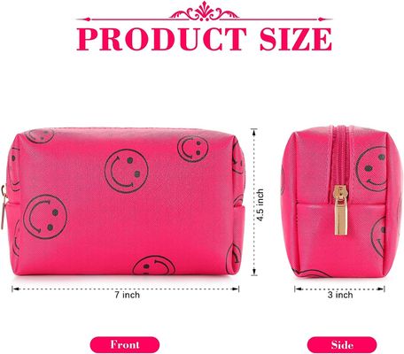 Pu Leather Preppy Kosmetyczka Wodoodporny Organizer na kosmetyki Śliczny Przenośny