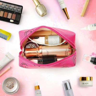 Pu Leather Preppy Kosmetyczka Wodoodporny Organizer na kosmetyki Śliczny Przenośny