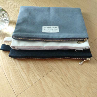 Dostosuj czarne płaskie płócienne etui na iPada wielokrotnego użytku ECO Free Small Cotton Pocket