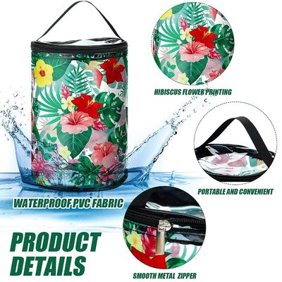Clear Beach Makeup Bag Wodoodporna Kosmetyczka PVC Kosmetyczka z Beach Survival żółwia Żaglówka Hawaiian Floral
