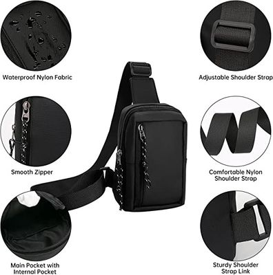 Mężczyźni Kobiety Mała wodoodporna torba Crossbody Na co dzień Torba na telefon na klatkę piersiową do podróży Piesze wycieczki