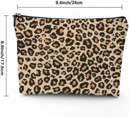 Leopard Print Kosmetyczka Zapinana na zamek Etui Duża pojemność Kosmetyczka Kosmetyczka Etui