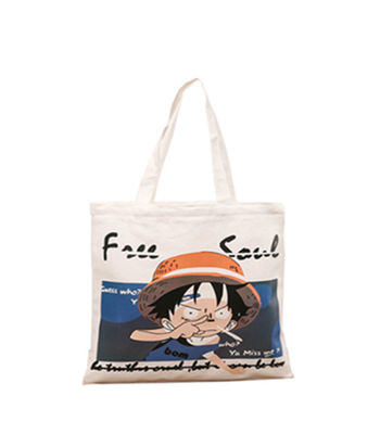 Składana płócienna torba z grubej bawełny w stylu kreskówki Lekka, przyjazna dla środowiska