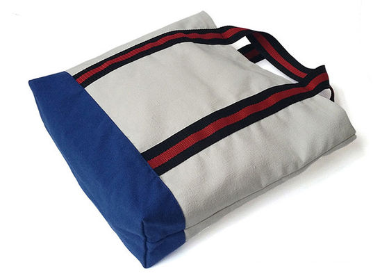 Białe i niebieskie płócienne torby na ramię Zakupy spożywcze Płócienne torby na zakupy wielokrotnego użytku