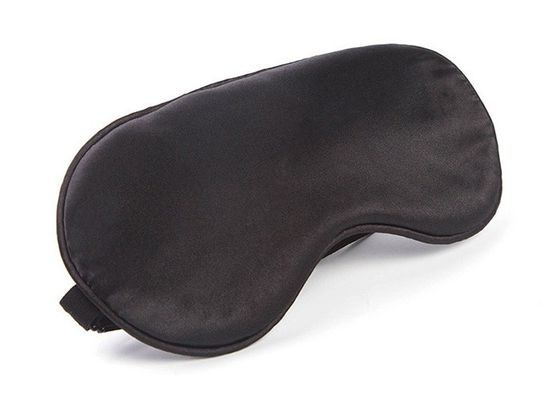 Niestandardowa drukowana czarna maska ​​z jedwabiu, floss Blackout Eye Mask do spania