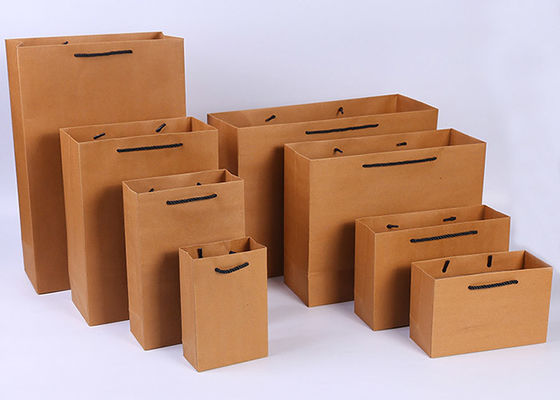 Przenośne brązowe torby na prezenty papierowe, torby na zakupy